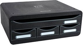 Exacompta Schubladenbox Toolbox schwarz 319714D, DIN A4 quer mit 4 Schubladen, 1 St.