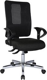 Topstar Bürostuhl Open XT (N), OX790U G200 Stoff schwarz, Gestell chrom