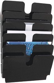 Thumbnail - DURABLE Wandprospekthalter Flexiplus schwarz DIN A4 quer 6 Fächer