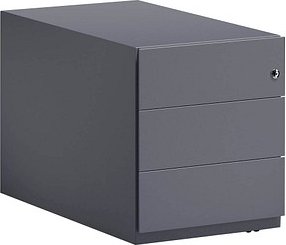 BISLEY Note Rollcontainer anthrazit 3 Auszüge 42,0 x 77,5 x 49,5 cm