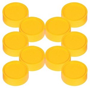 MAUL Magnete gelb, Kunststoff Ø 3,4 x 1,4 cm, 10 St.
