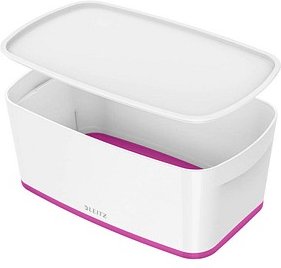 AKTION: LEITZ MyBox Aufbewahrungsbox 5,0 l perlweiß/pink 31,8 x 19,1 x 12,8 cm mit Prämie nach Registrierung
