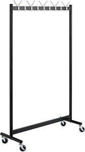 Thumbnail - HAKU Möbel Rollgarderobe 20593 schwarz Metall 18 Haken 103,0 x 174,0 cm