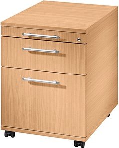 HAMMERBACHER Gradeo Rollcontainer buche 3 Auszüge 42,8 x 58,0 x 59,0 cm