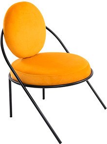 meet powered by PAPERFLOW Sessel SATURNE safran schwarz Stoff 70,0 x 73,0 x 88,0 cm, 1 St.