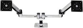 ergotron Monitor-Halterung LX Dual Side-by-Side 45-245-026 silber für 2 Monitore, Tischklemme, Tischbohrung