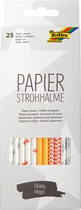 25 folia Strohhalme GLOWY MAGIC farbsortiert