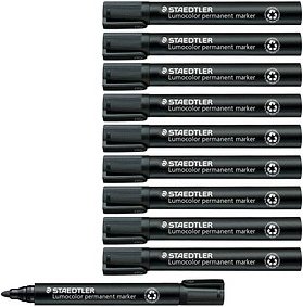 STAEDTLER Lumocolor Permanentmarker schwarz 2,0 mm, 10 St.