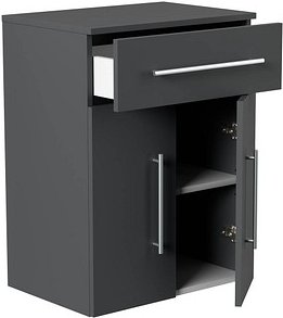 POSSEIK Bad-Hängeschrank LEVANA XL grafit 53,0 x 36,6 x 70,5 cm