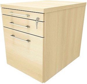 fm Oldenburg Rollcontainer königsahorn 3 Auszüge 43,4 x 60,0 x 54,0 cm