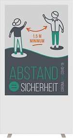 Thumbnail - PAPERFLOW Trennwand easyScreen, Abstand-Sicherheit weiß 94,0 x 174,0 cm
