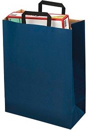 VP Papier-Tragetaschen Topcraft blau 22,0 x 36,0 cm, 50 St.