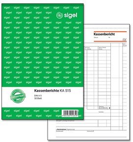 Thumbnail - SIGEL Kassenbericht Formularbuch KA515, 1 St.