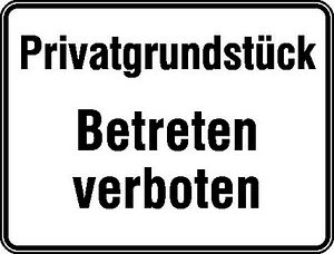 SafetyMarking® Hinweisschild "Betreten verboten" rechteck 33,0 x 25,0 cm