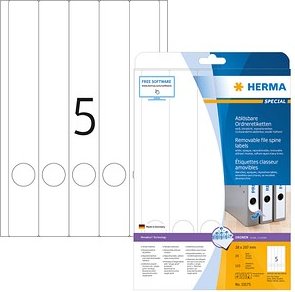 125 HERMA Ordneretiketten 10175 weiß