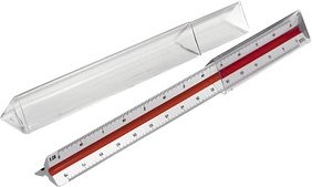 M + R Dreikantmaßstab 30,0 cm, weiß