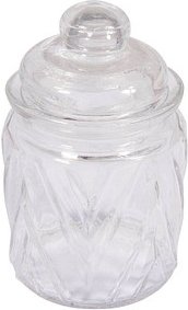 Thumbnail - Rayher Vorratsglas transparent mit Glasdeckel Chevron, 1 St.