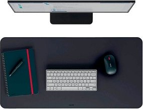 LEITZ Schreibtischunterlage groß schwarz Kunststoff 80,0 x 40,0 cm, 1 St.