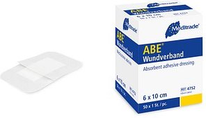 Thumbnail - Meditrade® Wundverband Pflaster ABE® 4752 weiß 6,0 x 10,0 cm, 50 St.