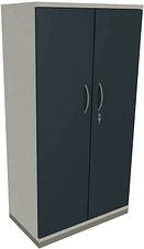fm Aktenschrank Sidney, 4260429763658 weiß, lavagrau 3 Fachböden 80,0 x 44,2 x 151,7 cm