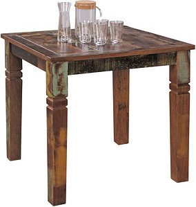 WOHNLING Esstisch braun quadratisch, 4-Fuß-Gestell braun, 80,0 x 80,0 x 76,0 cm