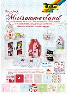 folia Motivblock MITTSOMMER farbsortiert 270/80 g/qm 1 Block