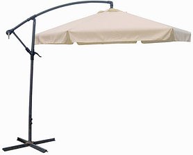 Garden Pleasure Sonnenschirm sechseckig, creme neigbar Ø 300,0 cm, 1 St.