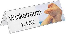 SIGEL Tischaufsteller 19,0 x 6,0 cm beidseitig, 5 St.