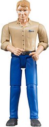 bruder bworld 60006 Mann mit hellem Hauttyp und blauer Hose Spielfigur