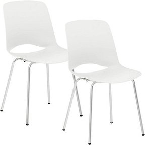 2 Mayer Besucherstühle 2520_02 weiß Kunststoff