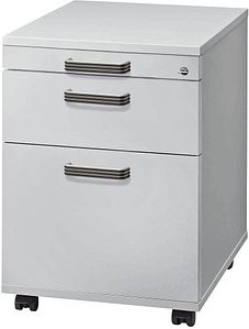 HAMMERBACHER Savona Rollcontainer lichtgrau 3 Auszüge 42,8 x 58,0 x 59,0 cm