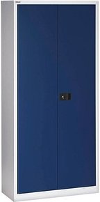 BISLEY Metallschrank Universal E722A03505 lichtgrau, oxofordblau 3 Fachböden 91,4 x 40,0 x 180,6 cm, aufgebaut, 1 St.
