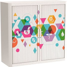 PAPERFLOW easyOffice Business Rollladenschrank 62134 2 Fachböden 110,0 x 41,5 x 104,0 cm