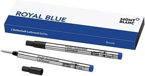 MONTBLANC LeGrand B Royal Blue Tintenrollerminen königsblau 1,4 mm 2 St.