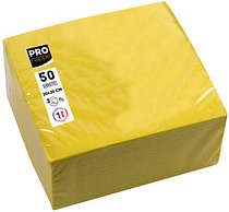 Thumbnail - PROnappe Servietten gelb 2-lagig 20,0 x 20,0 cm, 50 St.
