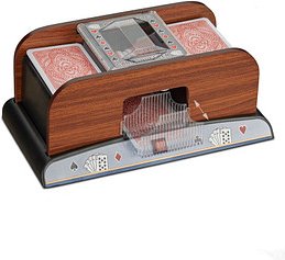 relaxdays Holzoptik Kartenmischgerät, 1 St.
