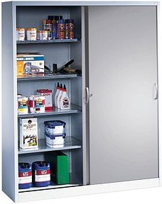 Thumbnail - CP Stahlschrank 2149-00 S10049 lichtgrau 8 Fachböden 160,0 x 40,0 x 195,0 cm, aufgebaut, 1 St.