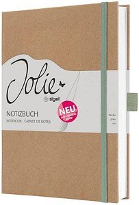 Thumbnail - SIGEL Notizbuch Jolie® ca. DIN A5 blanko, braun, mintgrün Hardcover 192 Seiten, 1 St.