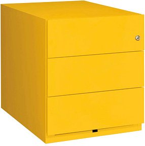 BISLEY Note Rollcontainer gelb 3 Auszüge 42,0 x 56,5 x 49,5 cm