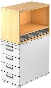 HAMMERBACHER Container-Aufsatz ahorn 42,8 x 80,0 x 53,0 cm, 1 St.