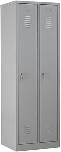 Gürkan Spind lichtgrau 103487, 2 Schließfächer 60,0 x 50,0 x 180,0 cm