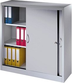 CP Schiebetürenschrank C 2000 Acurado, 2047-00 S10020 lichtgrau 2 Fachböden 120,0 x 40,0 x 120,0 cm