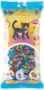 Hama® Bügelperlen mehrfarbig, Glitzer 6.000 St.