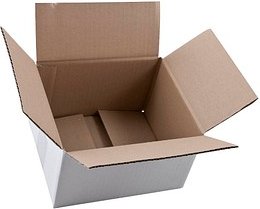 Nestler Wellpapp-Faltkartons 1-wellig weiß 22,0 x 19,0 x 13,7 cm Außenmaß, 20 St.