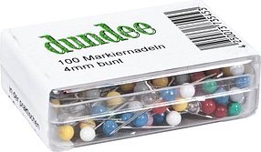 100 dundee Pinnnadeln farbsortiert