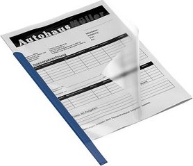 50 DURABLE Klemmschienen blau DIN A4 30 Blatt