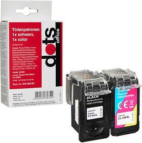dots schwarz, color Druckköpfe kompatibel zu Canon PG-545XL + CL-546XL, 2er-Set