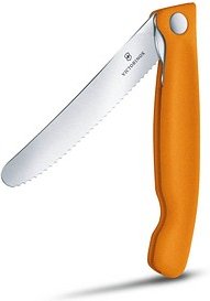 VICTORINOX Frühstücksmesser Swiss Classic silber, orange glatt, Klinge: 11,0 cm, 1 St.