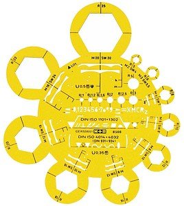 M + R Abrundungsschablone gelb