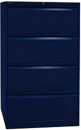Thumbnail - BISLEY DF3 Hängeregistraturschrank oxfordblau 4 Schubladen 80,0 x 62,2 x 132,1 cm, 1 St.